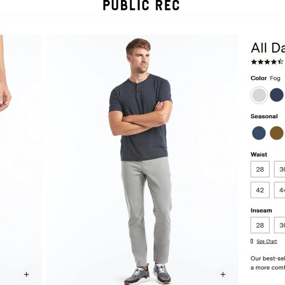 Public Rec Men's All Day Every Day Pant FOG